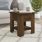 vidaXL Salontafel 40x40x42 cm bewerkt hout bruin eikenkleur, Minder dan 50 cm, 50 tot 100 cm, Verzenden, Nieuw
