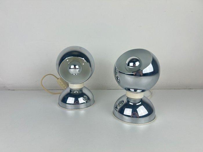 Lampadari Reggiani - Lamp (2) - Cromate Eyeball lampen uit, Antiek en Kunst, Antiek | Lampen