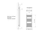 ERCOS - Radiateur sèche-serviettes - 1120x600 MM - Chromé, Huis en Inrichting, Verzenden, Zo goed als nieuw