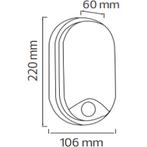 LED Wandlamp met Sensor - Kozolux Porta - 15W 1200lm - Warm, Tuin en Terras, Kunststof, Nieuw, Ophalen of Verzenden, Hanglamp
