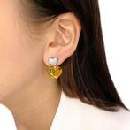 Oorbellen - 18 karaat Witgoud - 26.16ct. tw. Citrien -, Nieuw