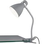 LED Klemlamp - Trion Sora - E27 Fitting - Titaan - Metaal, Huis en Inrichting, Lampen | Tafellampen, Nieuw, Ophalen of Verzenden