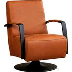 Cognac draaifauteuil, Huis en Inrichting, Ophalen of Verzenden, Nieuw, Leer