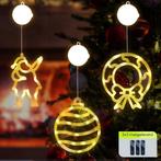 Kerstverlichting Raam Kerstkrans + Kerstbal + Kerstman -, Diversen, Kerst, Verzenden, Nieuw