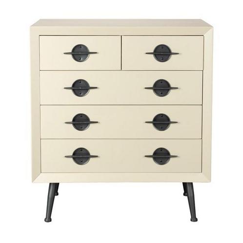 *WOONWINKEL* Dutchbone Edson Creme Ladenkast Retro Design, Huis en Inrichting, Kasten | Ladekasten, Nieuw, Verzenden