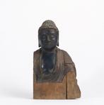 Bust of Amitabha Buddha  - sculptuur Hout - Japan -