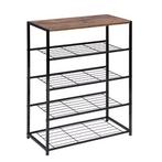 4-Laags Schoenenrek met Zitting –Metalen en Houten Schoenenb, Verzenden, Nieuw