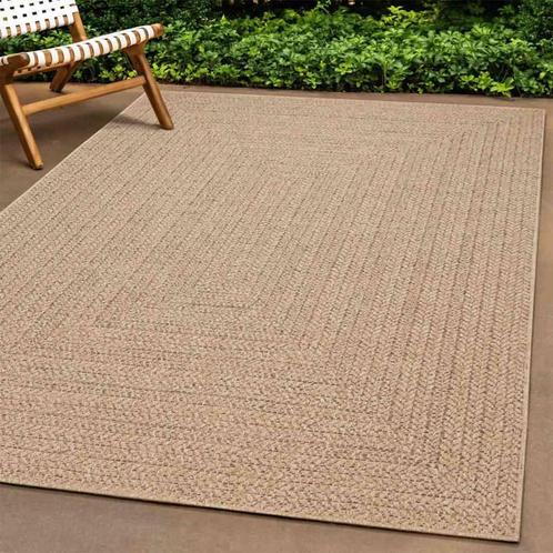 vidaXL Vloerkleed ZIZUR beige binnen en buiten 200x290 cm, Huis en Inrichting, Stoffering | Tapijten en Kleden, Beige, Nieuw, Verzenden