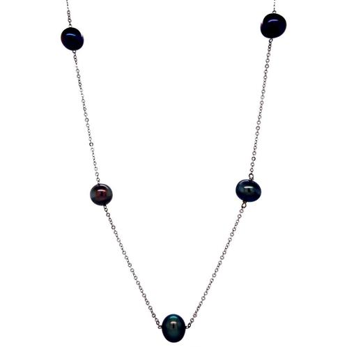 Witgouden collier met tahiti parels 43 cm 14 karaat, Sieraden, Tassen en Uiterlijk, Kettingen, Zo goed als nieuw, Goud, Verzenden