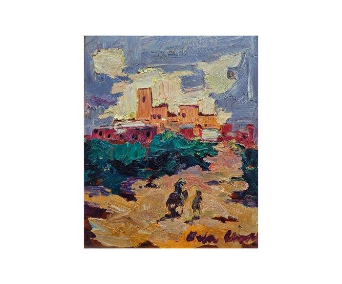Josep Vila Closes (1921) - The Road to the Red Village (Don, Antiek en Kunst, Kunst | Schilderijen | Klassiek