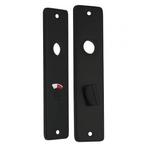 Deurbeslag | Wc-sluitingschild | Starx (Aluminium, Zwart), Verzenden, Nieuw