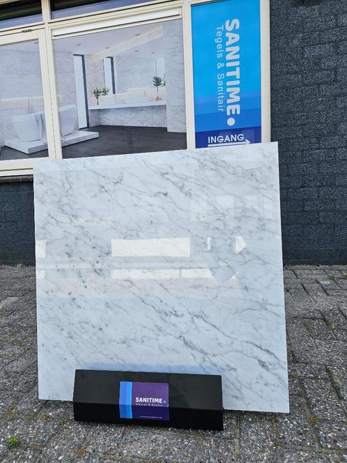 80x80 Vloertegels Marmerlook Wit Tegels Hoogglans Wandtegels, Doe-het-zelf en Verbouw, Tegels, 60 cm of meer, 60 cm of meer, 10 m² of meer