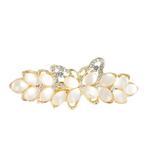 Haarspeld Vlinder Strass Stenen Metaal 7,5cm Creme Goud, Verzenden, Nieuw
