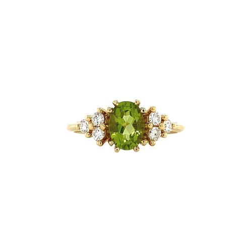 Audrey ring 14 krt - Lime, Sieraden, Tassen en Uiterlijk, Ringen, Nieuw, Ophalen of Verzenden