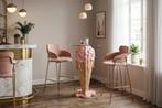 Bartafel ICE CREAM 105 cm met gehard vezelglas, roze beige -, Ophalen of Verzenden, Nieuw