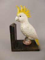 sculptuur, papegaaien KAKATOE boekensteunen - 24 cm -
