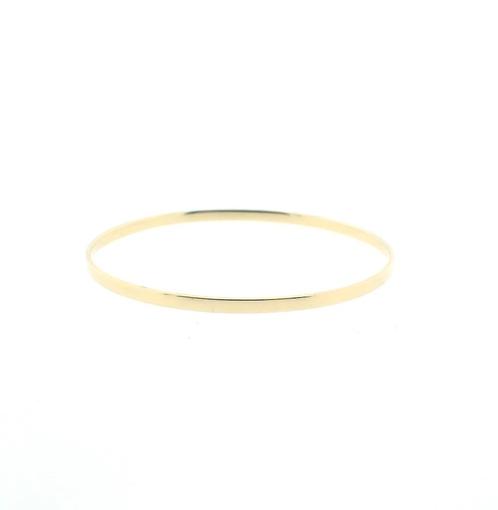 Gouden gladde slavenarmband | Ø  67 mm, Sieraden, Tassen en Uiterlijk, Armbanden, Overige kleuren, Gebruikt, Goud, Ophalen of Verzenden