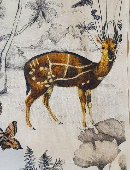 Exclusief Vintage Dieren Stoff - Origineel Ontwerp -, Antiek en Kunst, Antiek | Kleden en Textiel