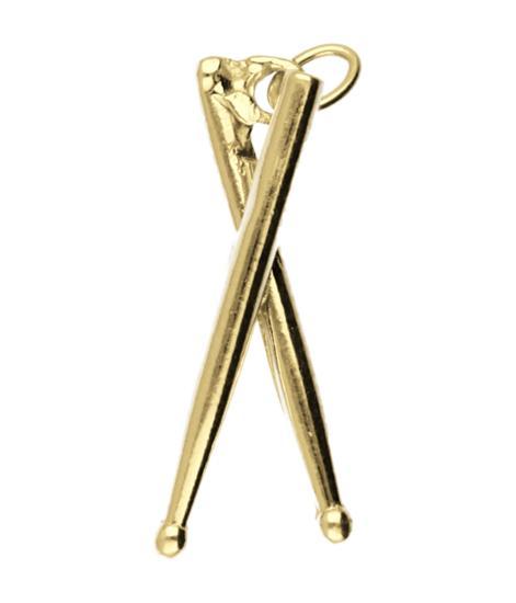 Gouden Drumstokken grof ketting hanger, Sieraden, Tassen en Uiterlijk, Kettinghangers, Verzenden