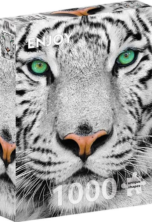 White Siberian Tiger Puzzel (1000 stukjes) | Enjoy Puzzle -, Hobby en Vrije tijd, Denksport en Puzzels, Nieuw, Verzenden
