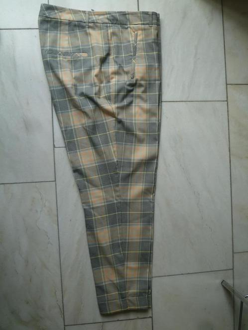 mooie geruite chino lente pantalon Espresso maat 46, Kleding | Dames, Broeken en Pantalons, Lang, Zo goed als nieuw, Maat 46/48 (XL) of groter