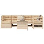 vidaXL 7-delige Loungeset massief grenenhout, Verzenden, Nieuw, Loungeset