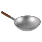 Wokpan metaal/hout met ronde bodem |  38(Ø)x19,5(h)cm London, Verzenden, Nieuw in verpakking