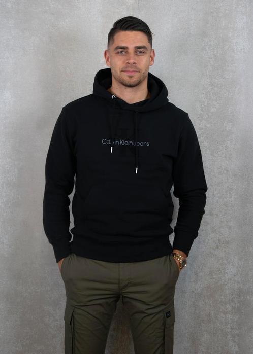 -30% Calvin Klein  Calvin Klein Chenille monologo hoodie  ma, Kleding | Heren, Truien en Vesten, Zwart, Nieuw, Verzenden