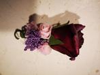 Corsage Roos Burgundy Roze lila CEM37 Maatwerk, Ophalen of Verzenden, Nieuw