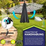 Tillvex® LED Parasol - Zweefparasol - Ø300cm - 360° Draaibaa, Verzenden, Zo goed als nieuw