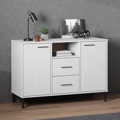 vidaXL Dressoir met metalen poten OSLO 113x40x77 cm, Huis en Inrichting, Kasten | Dressoirs, 25 tot 50 cm, Nieuw, 100 tot 150 cm