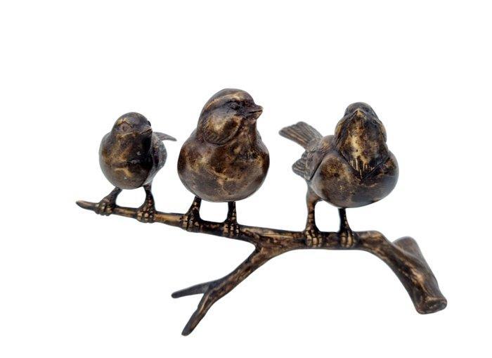 Beeldje - Bird family - Brons, Antiek en Kunst, Curiosa en Brocante