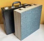 Cheney - Twee vintage platenkoffers - Doos - Hout,, Antiek en Kunst