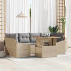 vidaXL Tuin Sofa Set met opslag 7 pcs Beige Poly riet, Tuin en Terras, Verzenden, Nieuw, Rotan