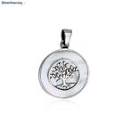 Zilveren levensboom parelmoer, tree of life kettinghanger, Verzenden, Nieuw, Zilver