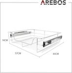 Arebos Telescopische lade - voor kastbreedte 60 cm, verchroo, Verzenden, Nieuw