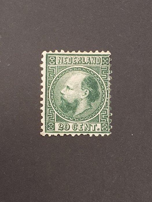 Nederland 1867 - 20 cent donkergroen Koning Willem III -, Postzegels en Munten, Postzegels | Nederland