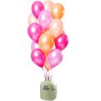 Helium Tank met Peachy Flamingo Ballonnen  - 15stk | Nieuw!, Nieuw, Verzenden