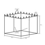 Insectennet 300 x 300 x 200 - Partytent - Zwart, Tuin en Terras, Ophalen of Verzenden, Nieuw