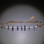 Oud-Egyptisch Faience, Glas Ketting met godenamuletten. 44