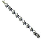 Armband - 18 karaat Platina, Witgoud - 9.82ct. tw. Saffier -, Sieraden, Tassen en Uiterlijk, Nieuw