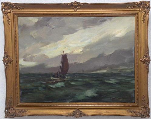 Jos Lussenburg (1889-1975) - Zeegezicht - Enkhuizen, Antiek en Kunst, Kunst | Schilderijen | Klassiek