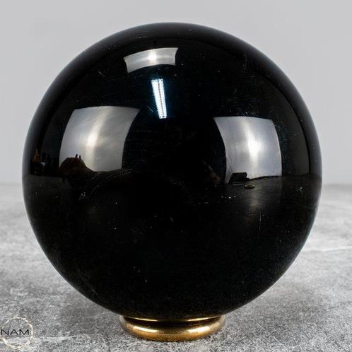Natuurlijk topkwaliteit bruisende zwarte obsidiaan Bol-, Verzamelen, Mineralen en Fossielen