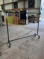 Kledingrek op wielen,202x50,5x164cm zwart, gebruikt, Ophalen of Verzenden