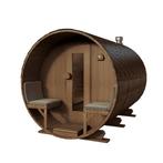 Gemodificeerd Ayous barrelsauna 365 cm | 10% KORTING, Sport en Fitness, Sauna, Ophalen of Verzenden, Nieuw, Fins of Traditioneel