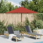 vidaXL Parasol met houten paal 150x200 cm terracottakleurig, Verzenden, Nieuw, 1 tot 2 meter