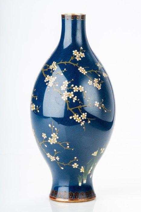 Vaas - Emaille, Cloisonné, zilverkliod - Een fijne, Antiek en Kunst, Antiek | Overige Antiek