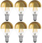 6 stuks Ledmaxx LED kopspiegellamp goud E14 4W 360lm 2200..., Ophalen of Verzenden, Nieuw