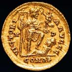 Romeinse Rijk. Honorius (393-423 n.Chr.). Solidus Mediolanum, Postzegels en Munten, Munten | Europa | Niet-Euromunten
