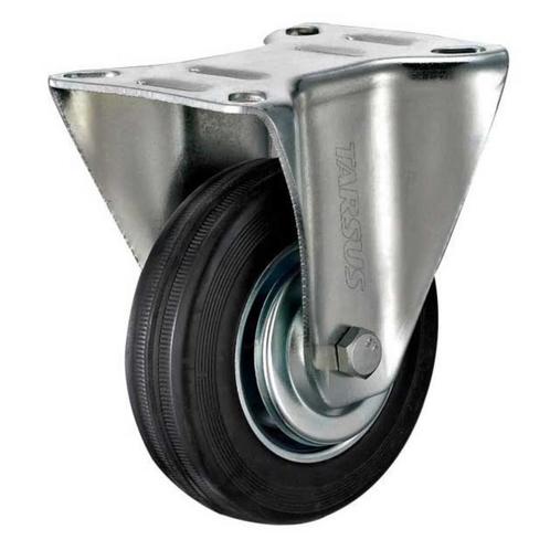 Tarsus Bokwiel - 125 mm - Stalen Velg - Massieve Rubberba..., Doe-het-zelf en Verbouw, Zwenkwielen, Nieuw, Ophalen of Verzenden